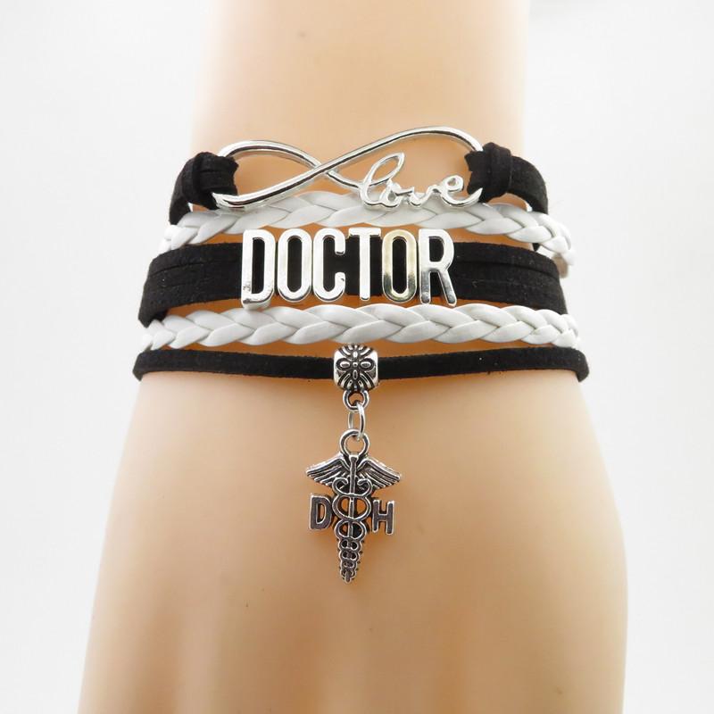 T.D.M Exclusively Handmade Infinity Love Bracelet With Metallic Accessories For Doctors