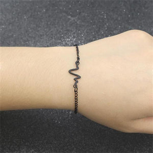 Alloy Made Medical ECG Bracelet Stethoscope Heartbeat Bracelets For Women Men Nurse Doctor Bracelet