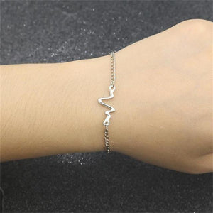 Alloy Made Medical ECG Bracelet Stethoscope Heartbeat Bracelets For Women Men Nurse Doctor Bracelet