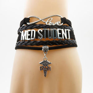 T.D.M Exclusive Infinity love Hand Sewn & Assembled Med student Bracelet