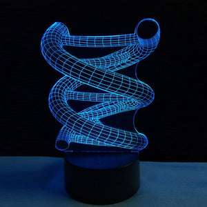 Creative 3D DNA USB LED Lamp 7 Colors Changing Light